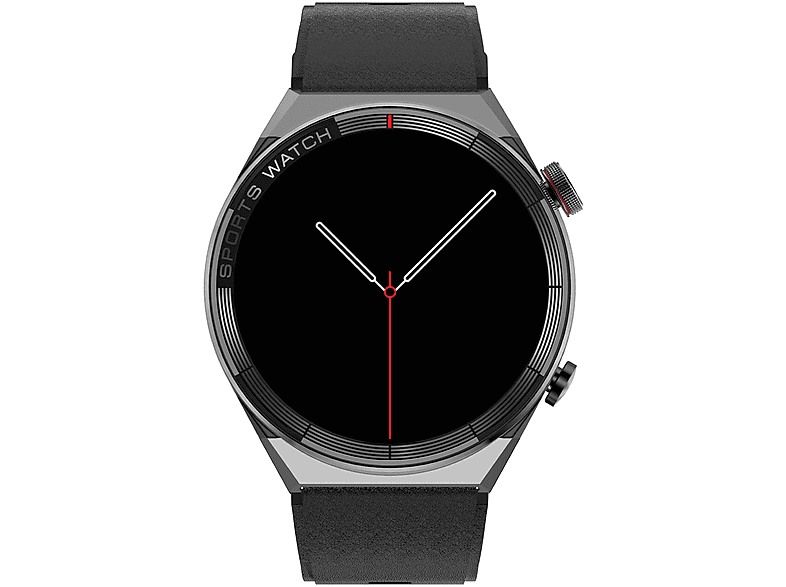 WATCHMARK Maverick Schwarz Smartwatch Metall Silizium, Schwarz