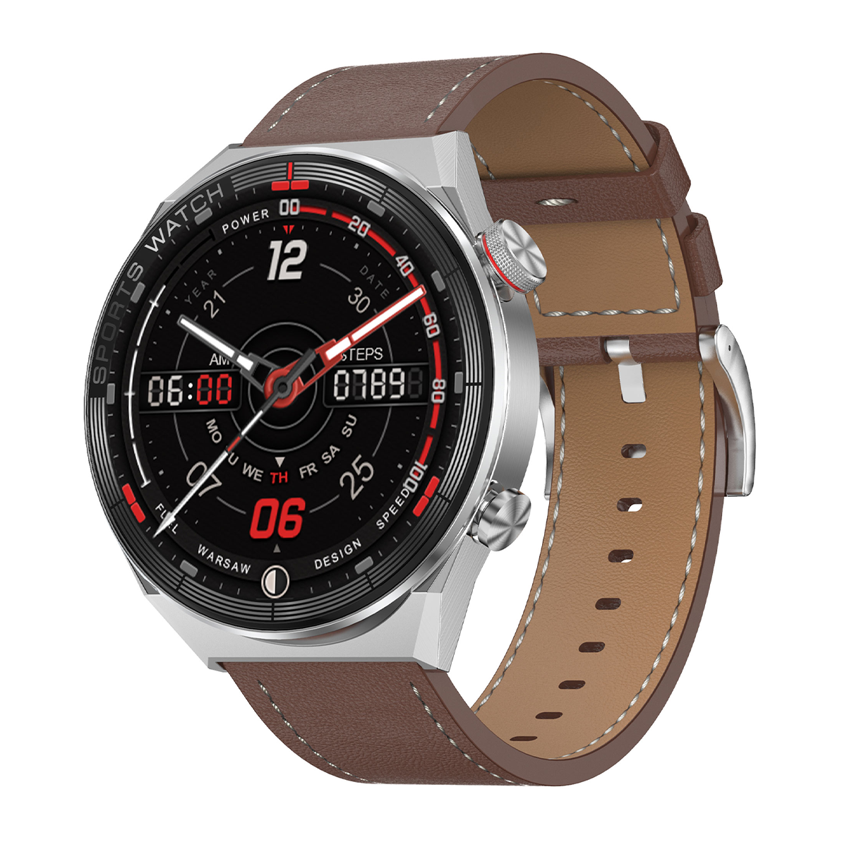 Maverick WATCHMARK braun Leder, Braun Metall Smartwatch