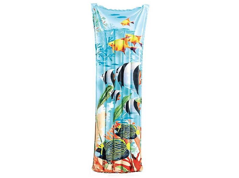 INTEX - Fashion Wasserspielzeug, blau Fische (183x96cm) 59720EU Luftmatratze -