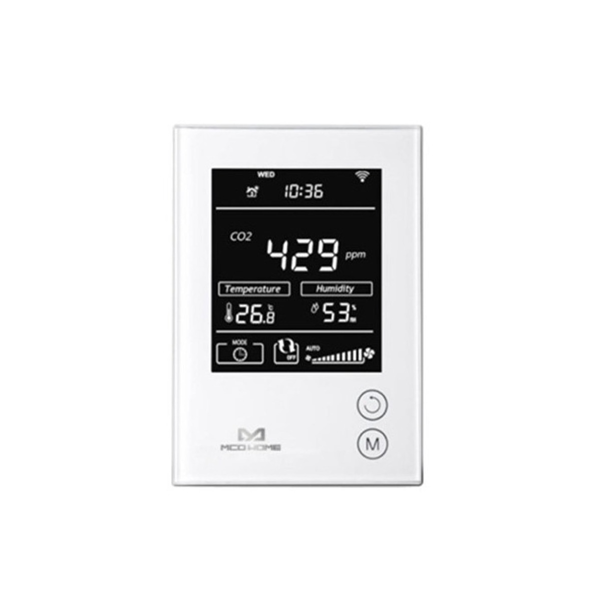 230VAC und - Feuchtigkeitssensor HOME CO2-, MCOEMH9-CO2-230 Temperatur- Weiß HOME MCO Sensor - MCO