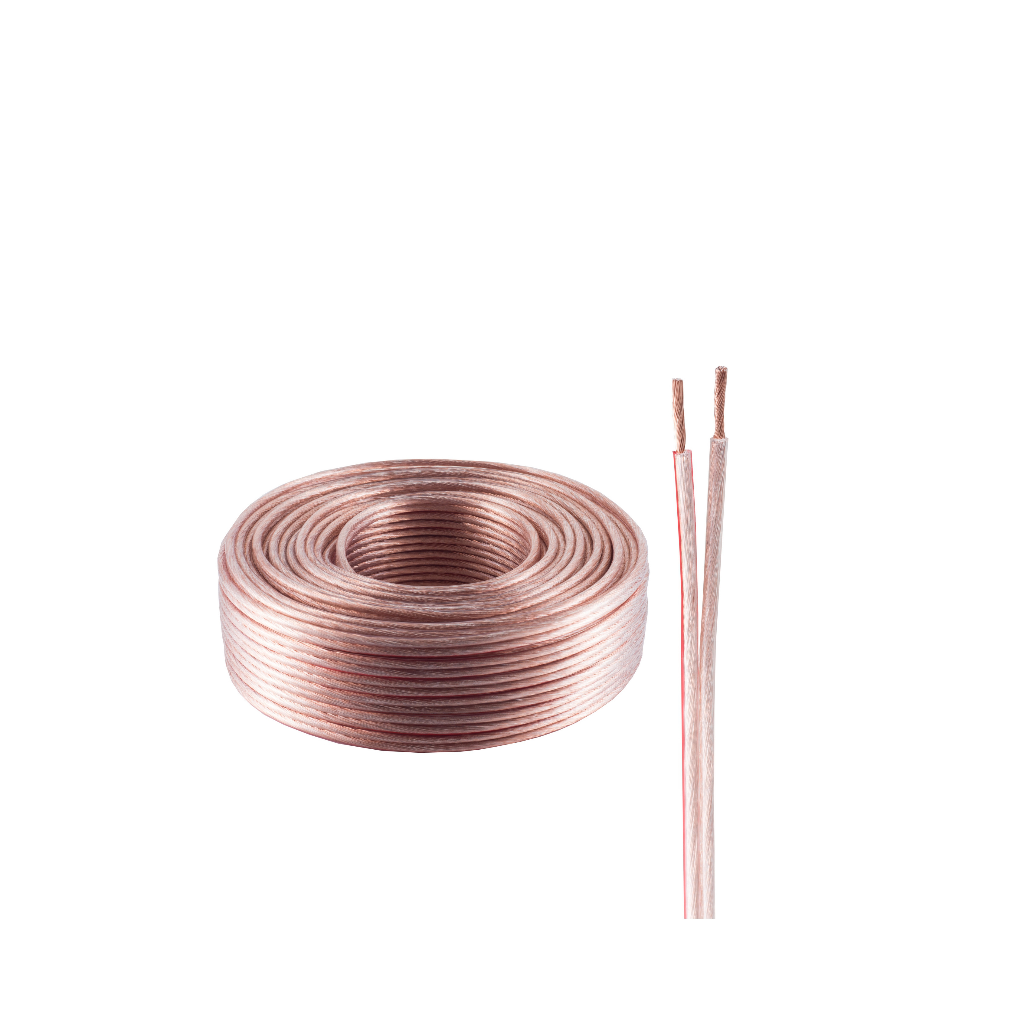 SHIVERPEAKS LS-Kabel 2,5mm² 50x0,25 CCA m Lautsprecher Kabel, 10m, transparent 10