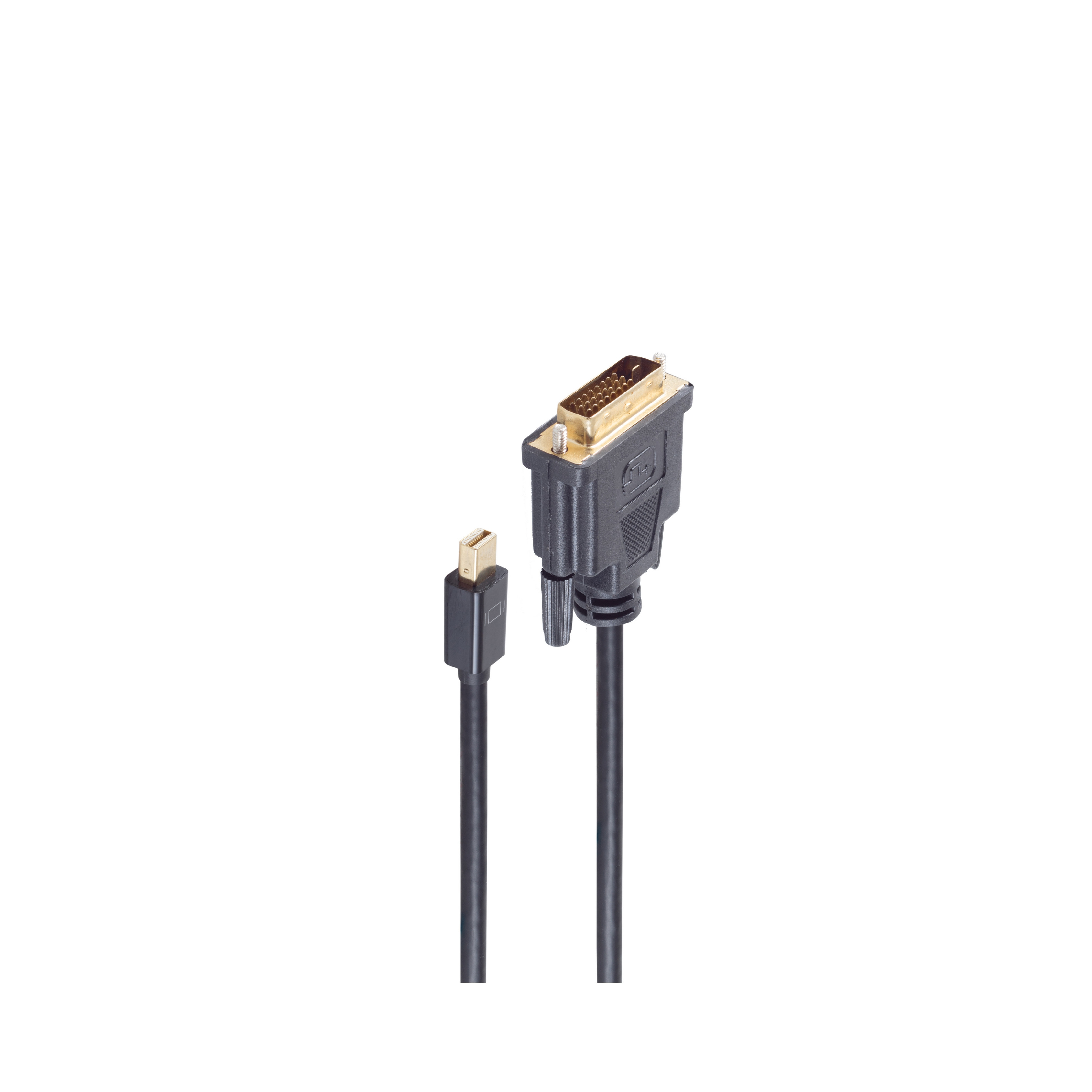 Mini Displayport D DisplayPort 1.2/DVI 2 SHIVERPEAKS Kabel, 2m, m 24+1 Stecker schwarz