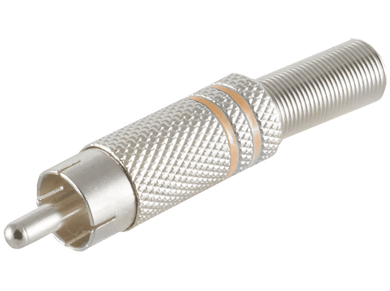 Cinchstecker 6mm, gelb KABELBUDE Metall Klinke