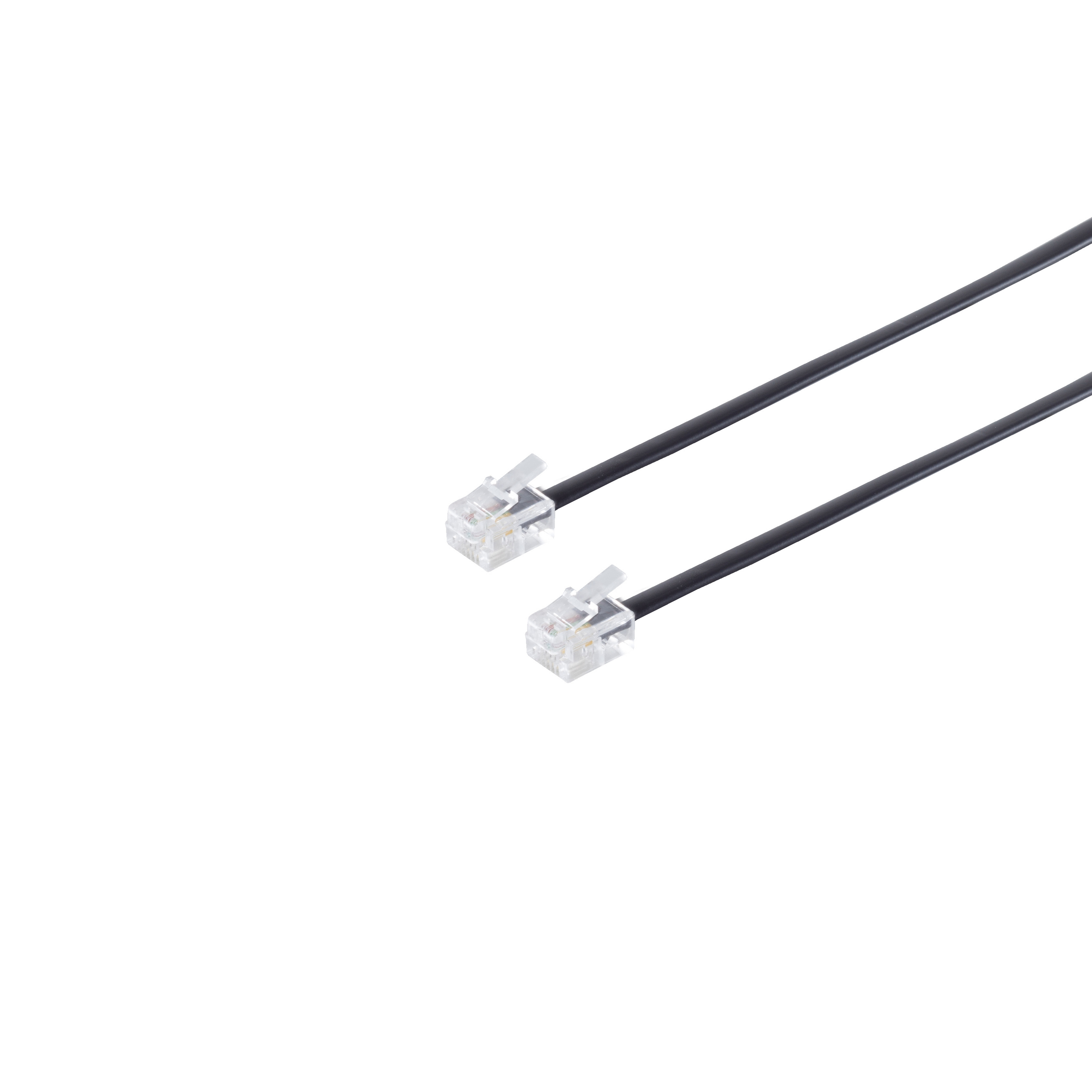 Kabel CONNECTIVITY Schwarz 6/4 / MAXIMUM Western-Stecker 6/4 15m ISDN S/CONN Western-Stecker