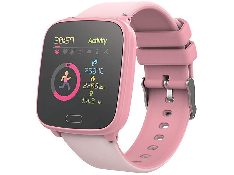 JW-100 Smartwatch Silikon, FOREVER Rosa