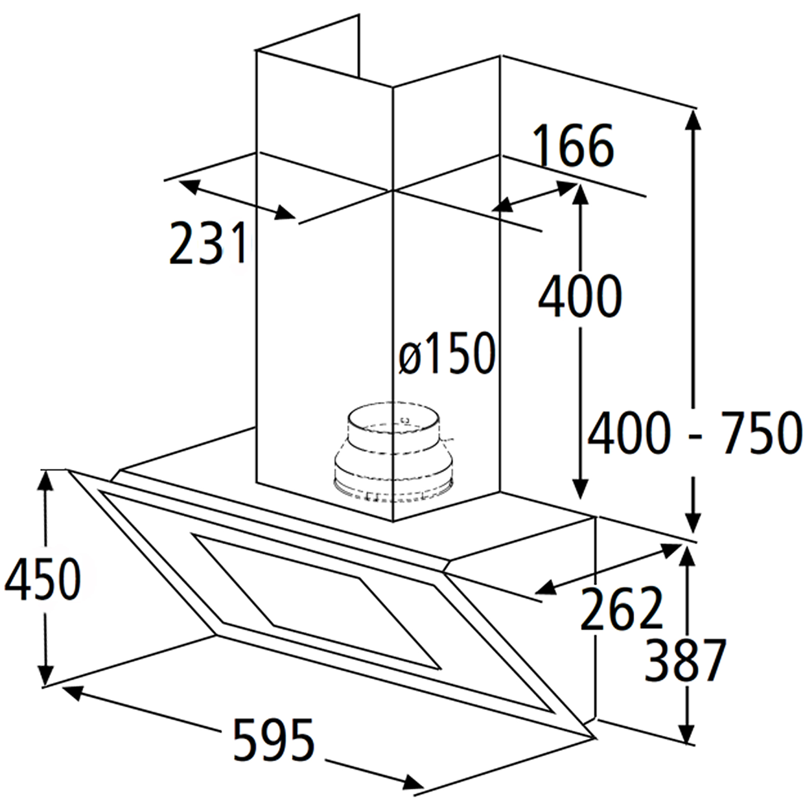 26,20 9039Y1, PKM cm (59,50 cm breit, Dunstabzugshaube tief)