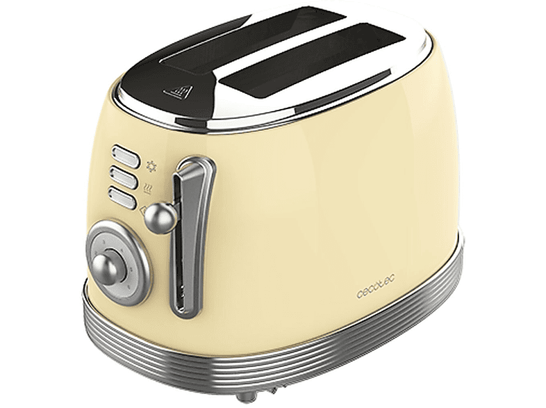 CECOTEC 03210 Toaster Gelb (850 Watt, Schlitze: 2) | Toaster