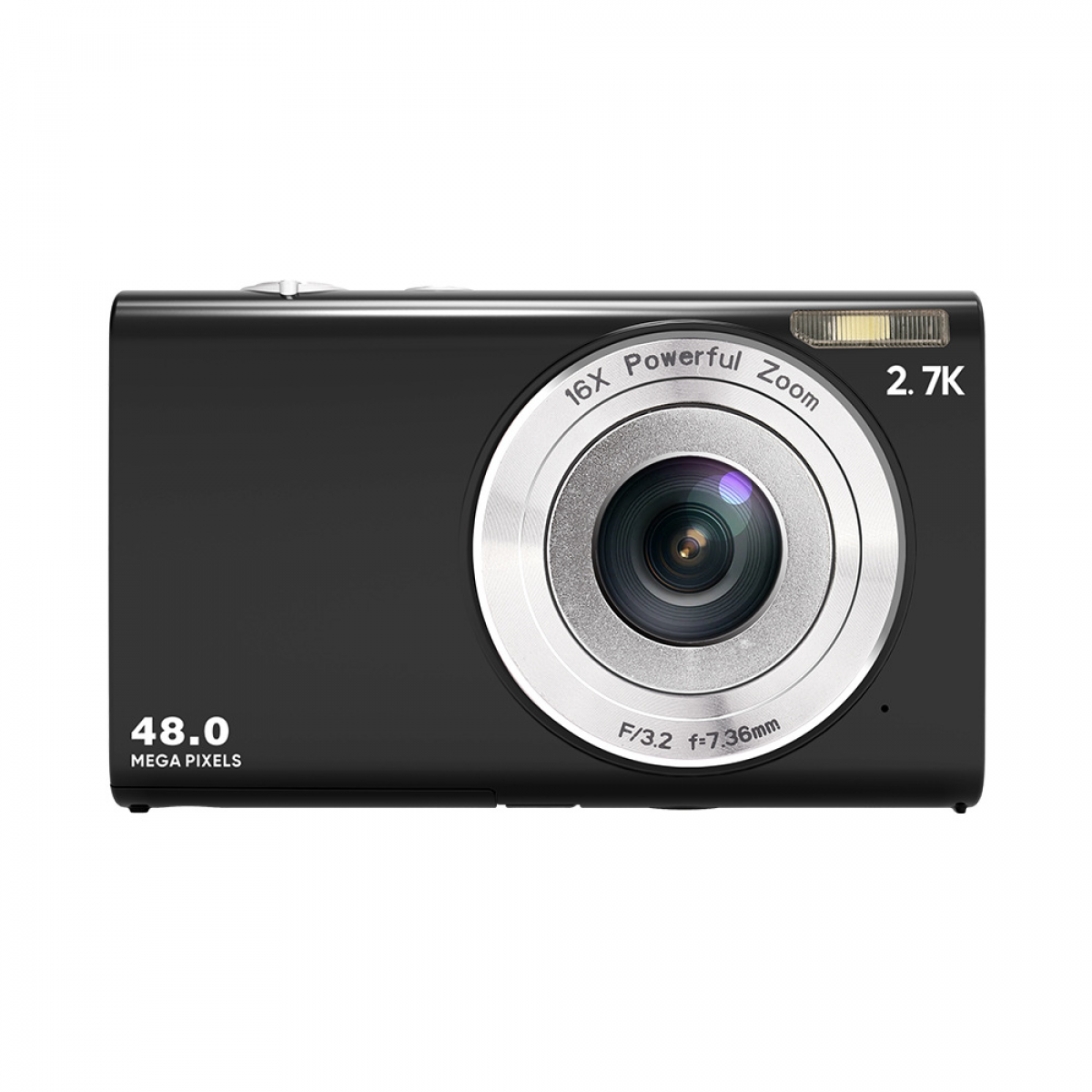 INF Digitalkamera 48 MP, FHD, Digitalzoom Digitalkamera 16-facher 2.7K Schwarz