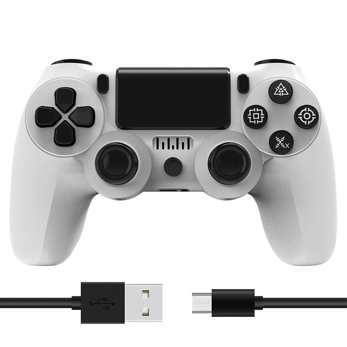 RESPIEL Gamepad, Bluetooth Controller Controller, Gamepad, Weißes, für PC/PS3/PS4 Weiß Wireless