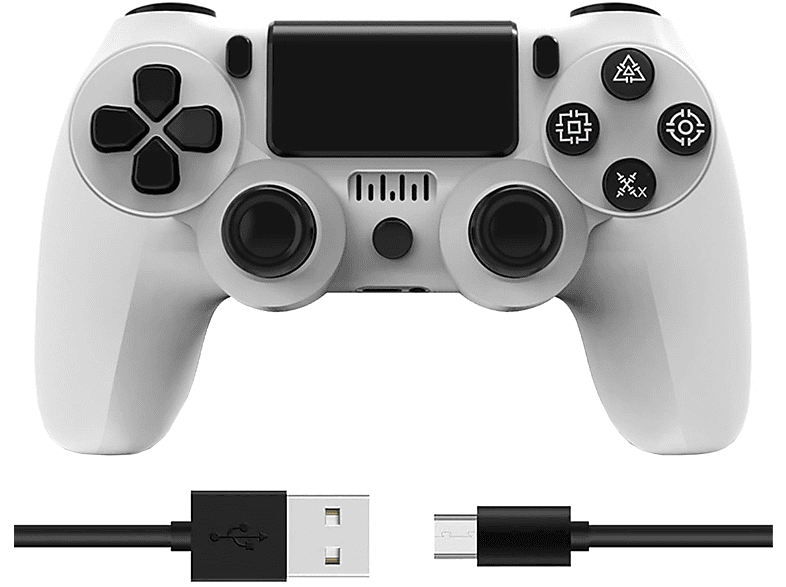 RESPIEL Gamepad, Bluetooth Controller, Wireless Controller PC/PS3/PS4 Weißes, Gamepad, für Weiß
