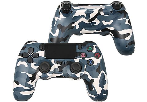 RESPIEL Gamepad,Bluetooth Controller, Wireless Gamepad, für PC/PS4,  Camouflage Doppelseitig Controller Camouflage blau | SATURN