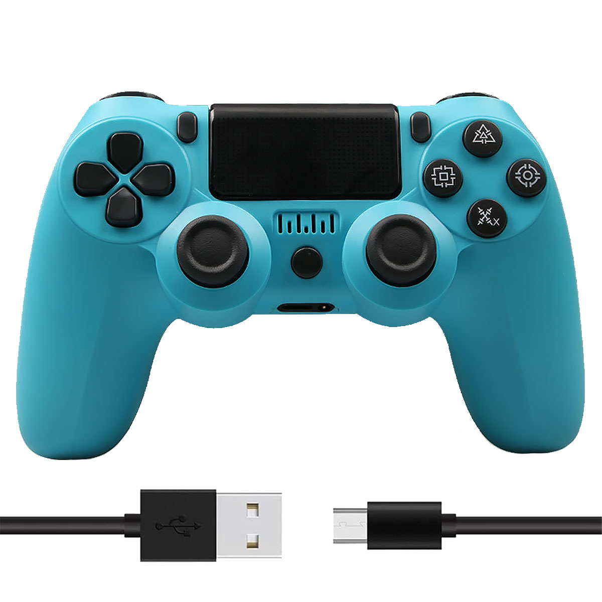 KINSI Gamepad, Bluetooth Controller, blau Gamepad, Controller PS3/PS4/PC Wireless für Weißes