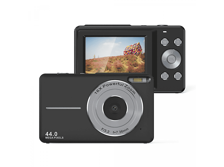INF Digitalkamera 44MP 1080P 16X Digitalzoom Digitalkamera Schwarz-