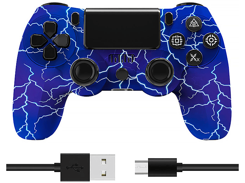 RESPIEL Gamepad,Bluetooth Controller, Wireless Gamepad, Lightning Controller PC/PS3/PS4, für Blitzschlag