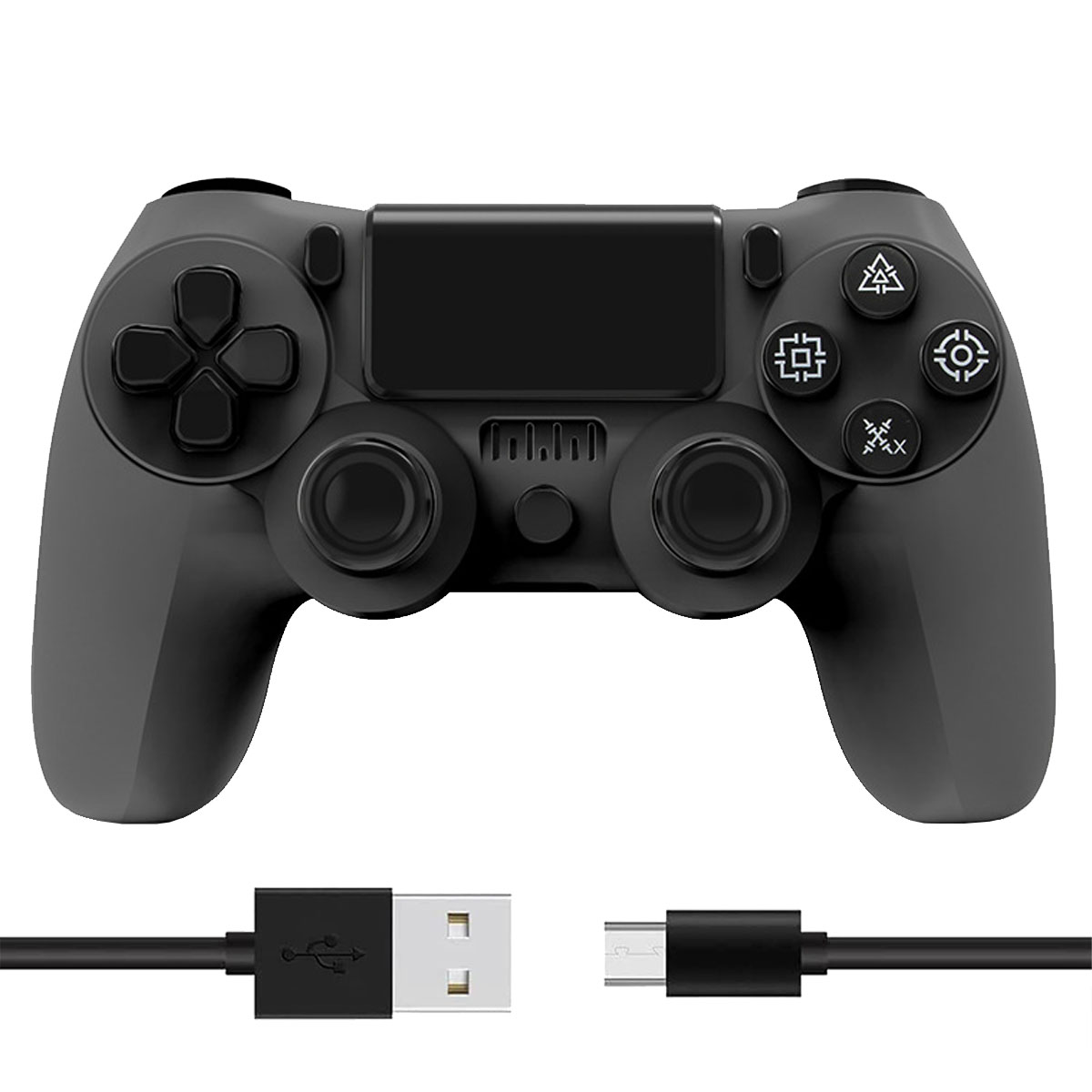 KINSI Gamepad, Bluetooth Controller für Wireless Schwarzes, schwarz Controller, PC/PS3/PS4 Gamepad