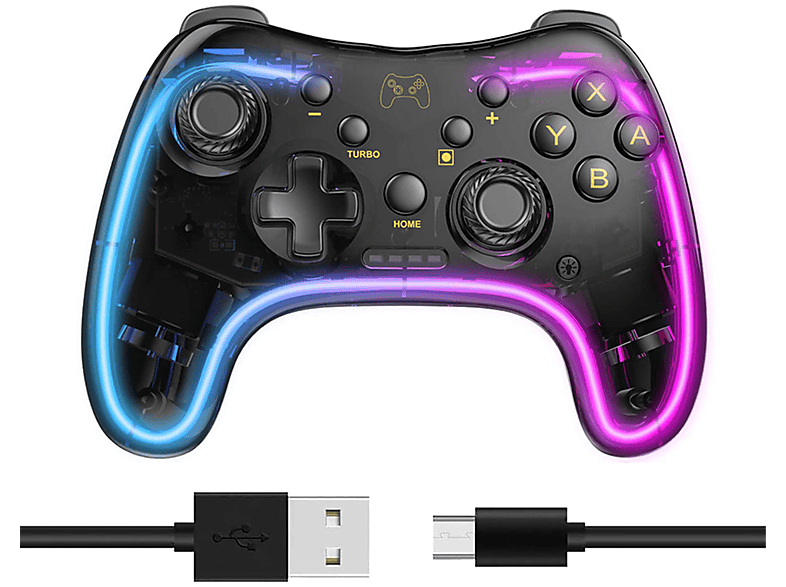 RESPIEL Gamepad, Wireless Bluetooth Gamepad, Controller, für PC/Switch Lite/OLED/Android/iOS, Blackout Controller Blackout