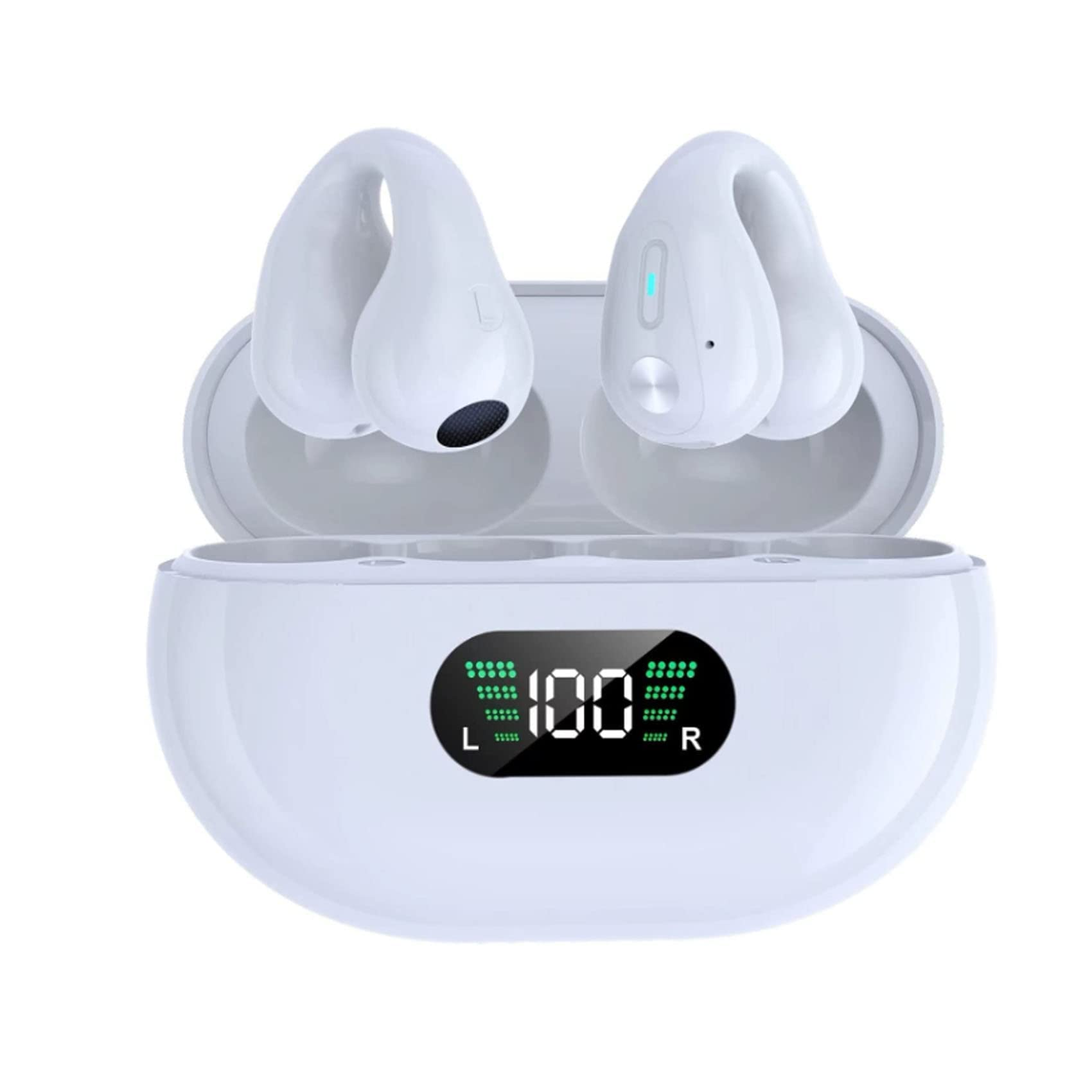 Kabellose INF Kopfhörer Weiß Open-Ear-Kopfhörer 5.3, Bluetooth Kabellose Open-ear