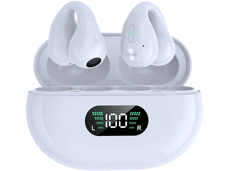 INF Kabellose Open-ear Kabellose Open-Ear-Kopfhörer Weiß 5.3, Bluetooth Kopfhörer