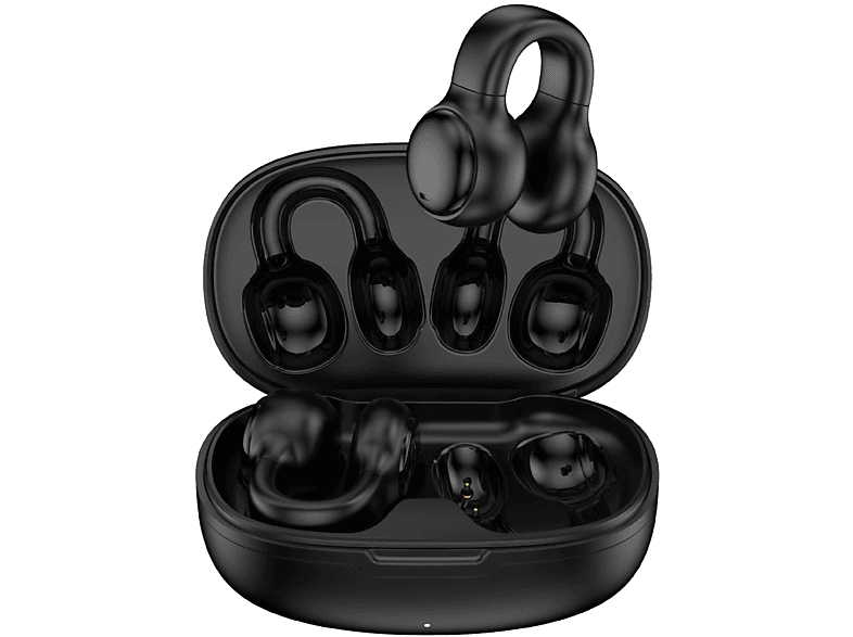 INF Ohrfreier / Knochenleitungskopfhörer Bluetooth Schwarz 5.2, In-ear Kopfhörer