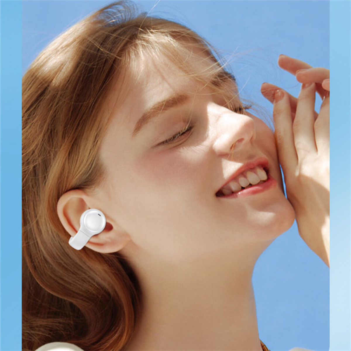Knochenleitungskopfhörer Bluetooth INF Kopfhörer / Weiß 5.2, In-ear Ohrfreier