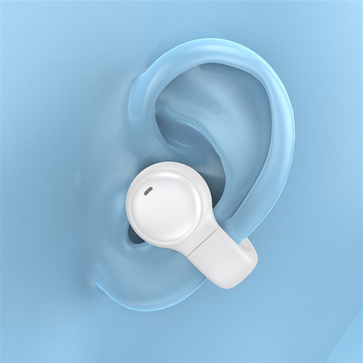 INF Ohrfreier Bluetooth Kopfhörer In-ear / 5.2, Weiß Knochenleitungskopfhörer