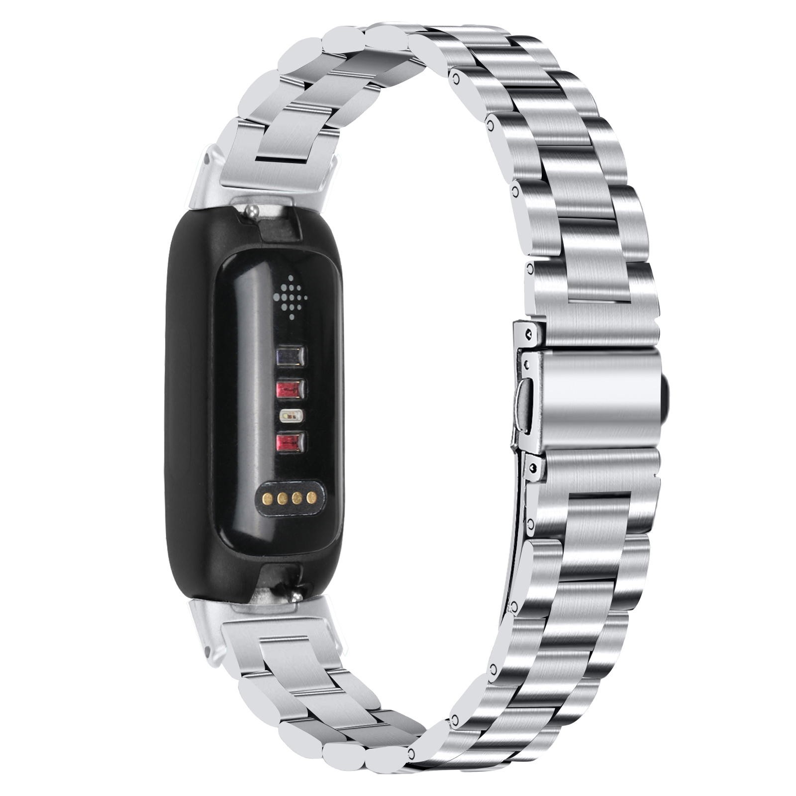 Armband Silber inspire3, INF Fitbit, Ersatzarmband, Edelstahl,