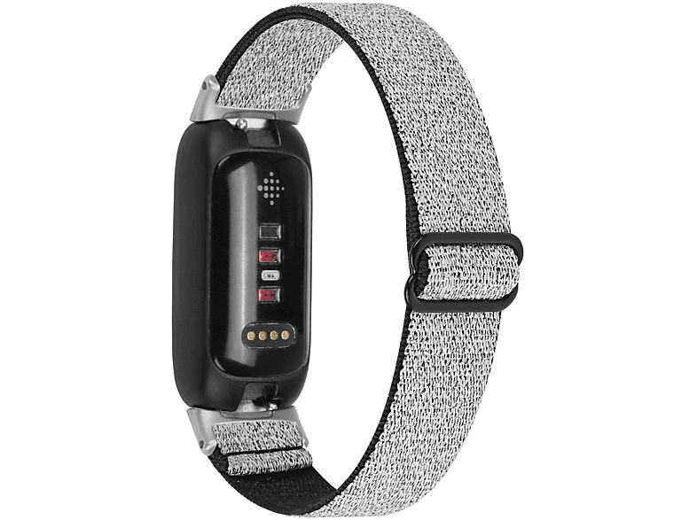 INF Uhrenarmband aus Fitbit, inspire3, Silber Nylon, Ersatzarmband