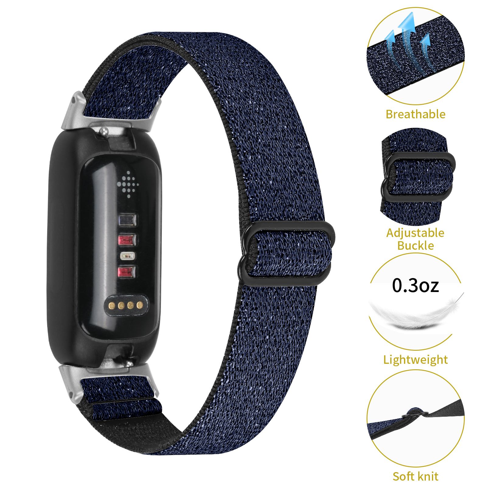 Blau Uhrenarmband Fitbit, INF aus Nylon, Ersatzarmband, inspire3,