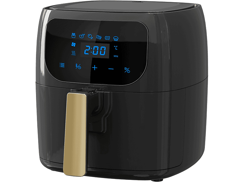 ICQN 6L XL Friteuse Heissluft Fritteusen Air Fryer, LEDTouchscreen, 6 Programmen, Fritteuse
