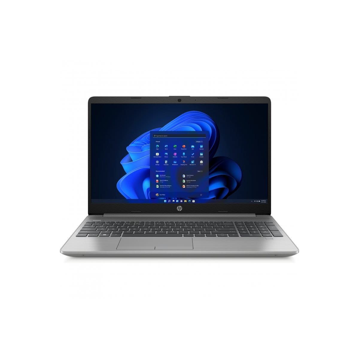 HP 27K43EAABF, Notebook 256 Silber AMD, 8 15,6 Zoll GB SSD, GB mit RAM, Display