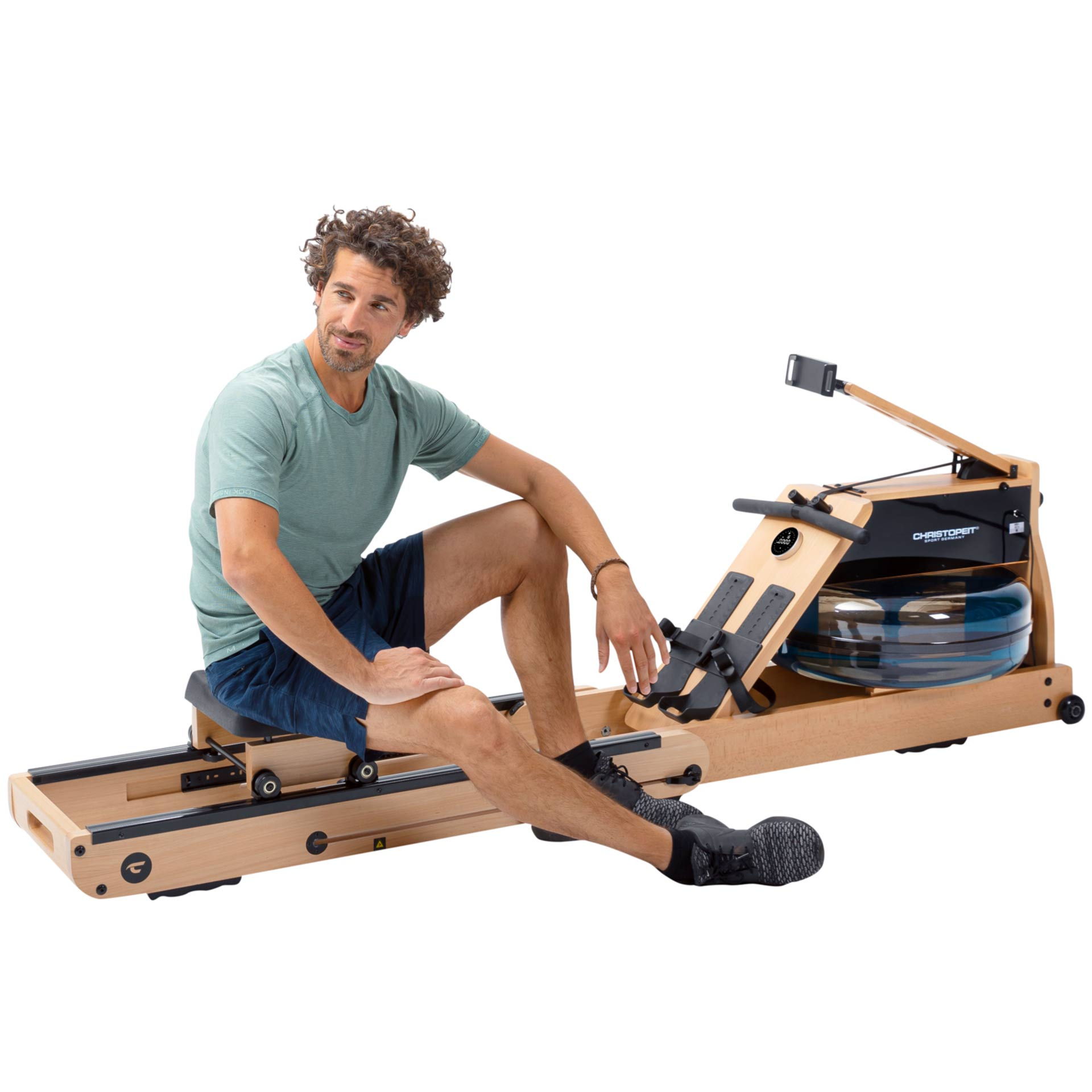 CHRISTOPEIT-SPORT GERMANY WP 5000 Rudergerät, Holzfarben/Schwarz.