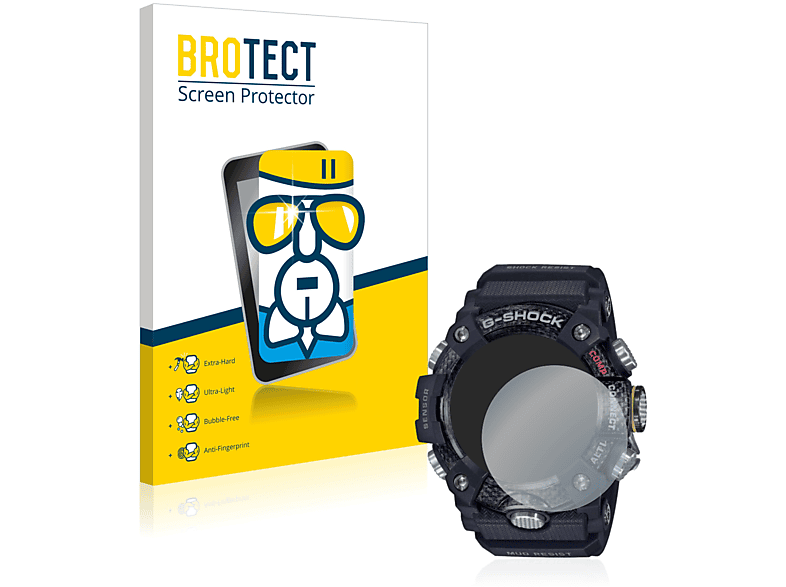 BROTECT Airglass klare Schutzfolie(für Casio G-Shock Mudmaster GG-B100-1AER)