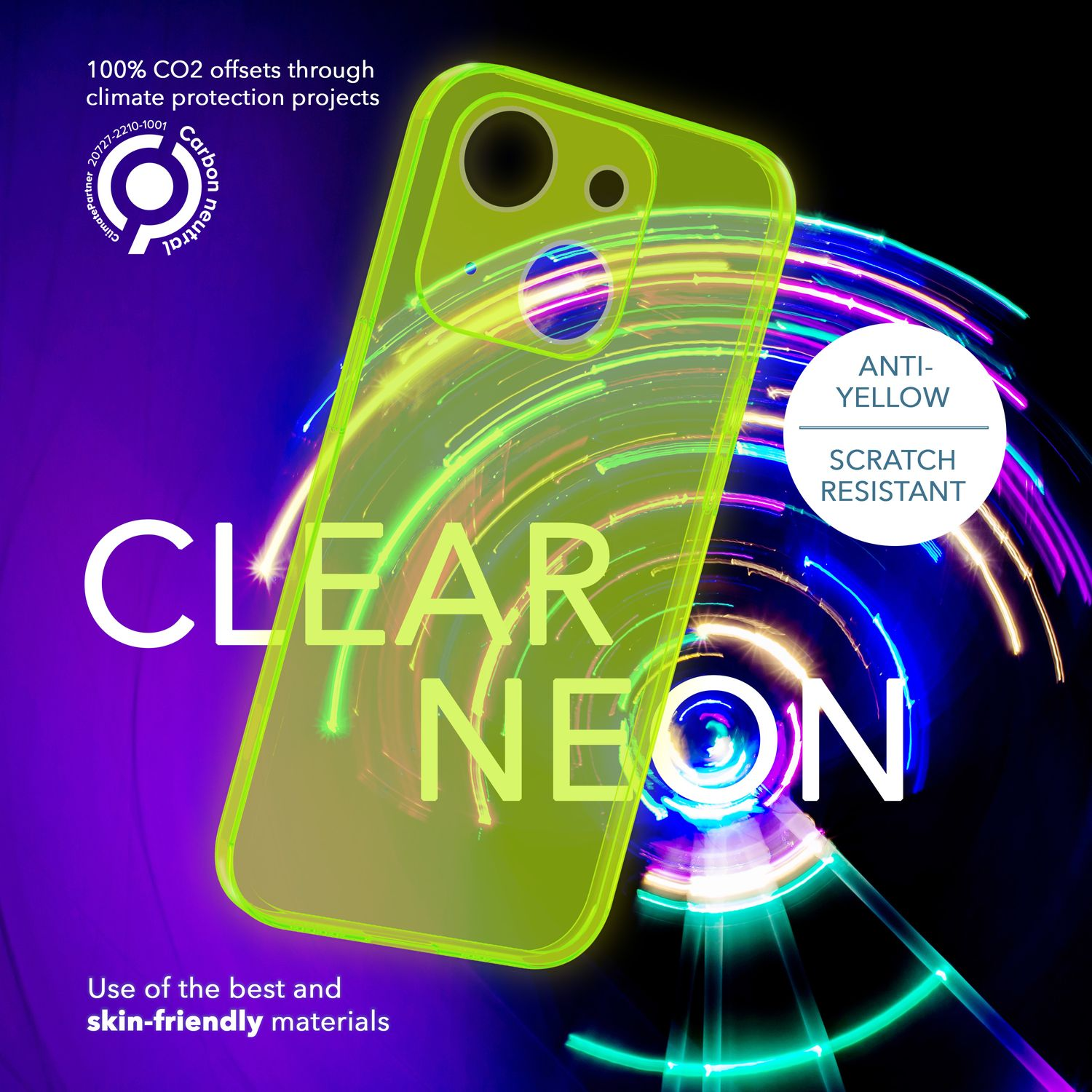 NALIA Klare Neon Silikon Hülle, Backcover, Apple, 14, Gelb iPhone