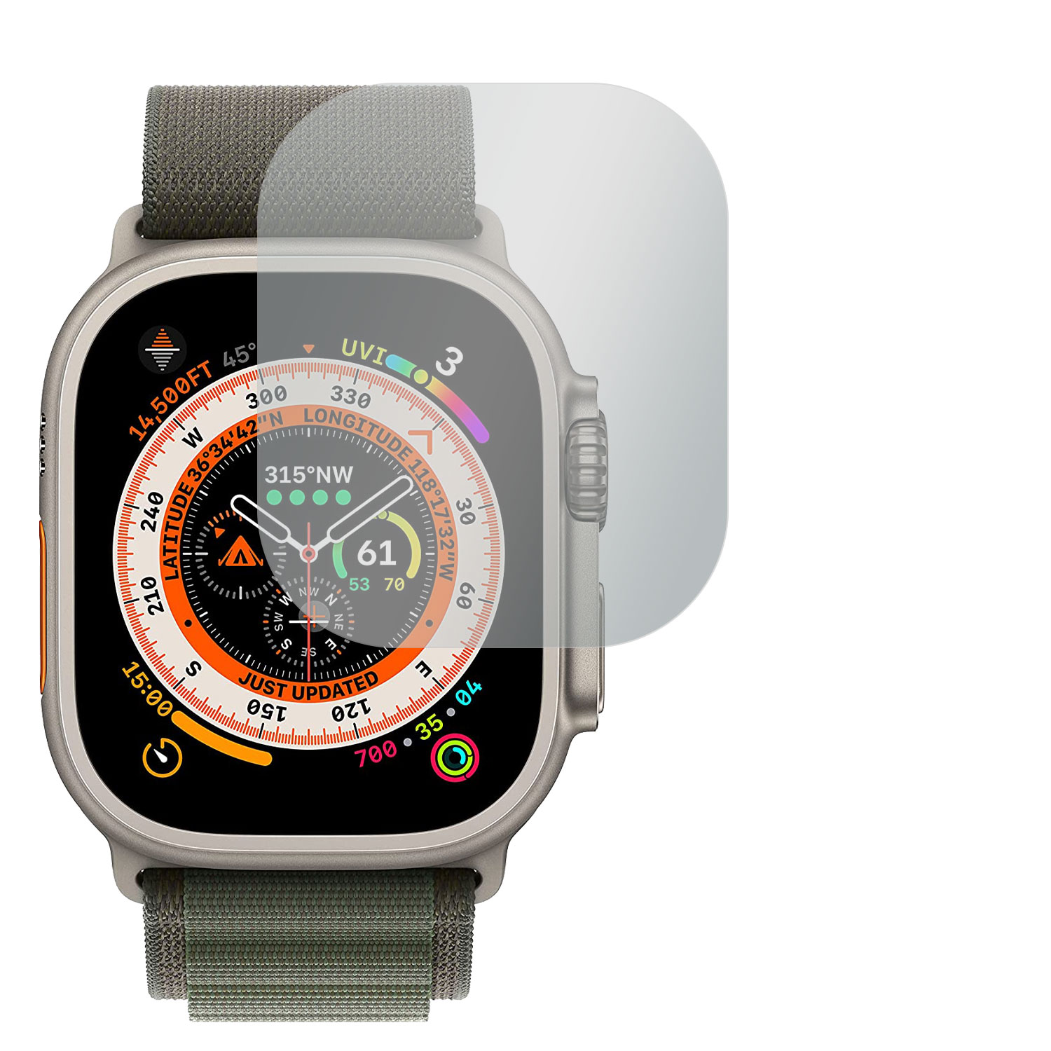 SLABO 4 x Displayschutz(für (49 Ultra Reflexion No mm)) Apple Watch