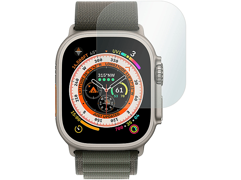 4 x (49 Ultra Crystal Watch SLABO Displayschutz(für Clear mm)) Apple