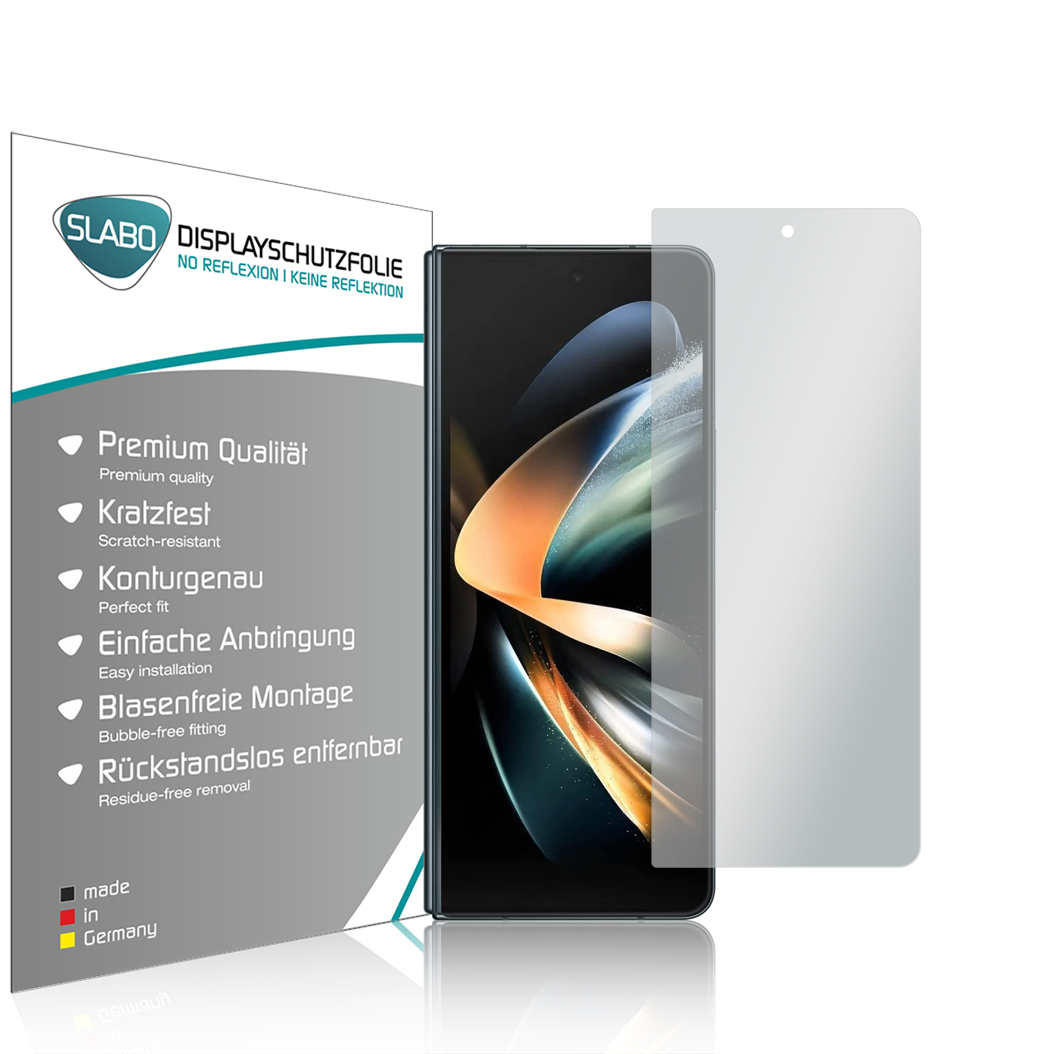 SLABO 4 x Reflexion Samsung Fold4 No 5G) Z Displayschutz(für Galaxy