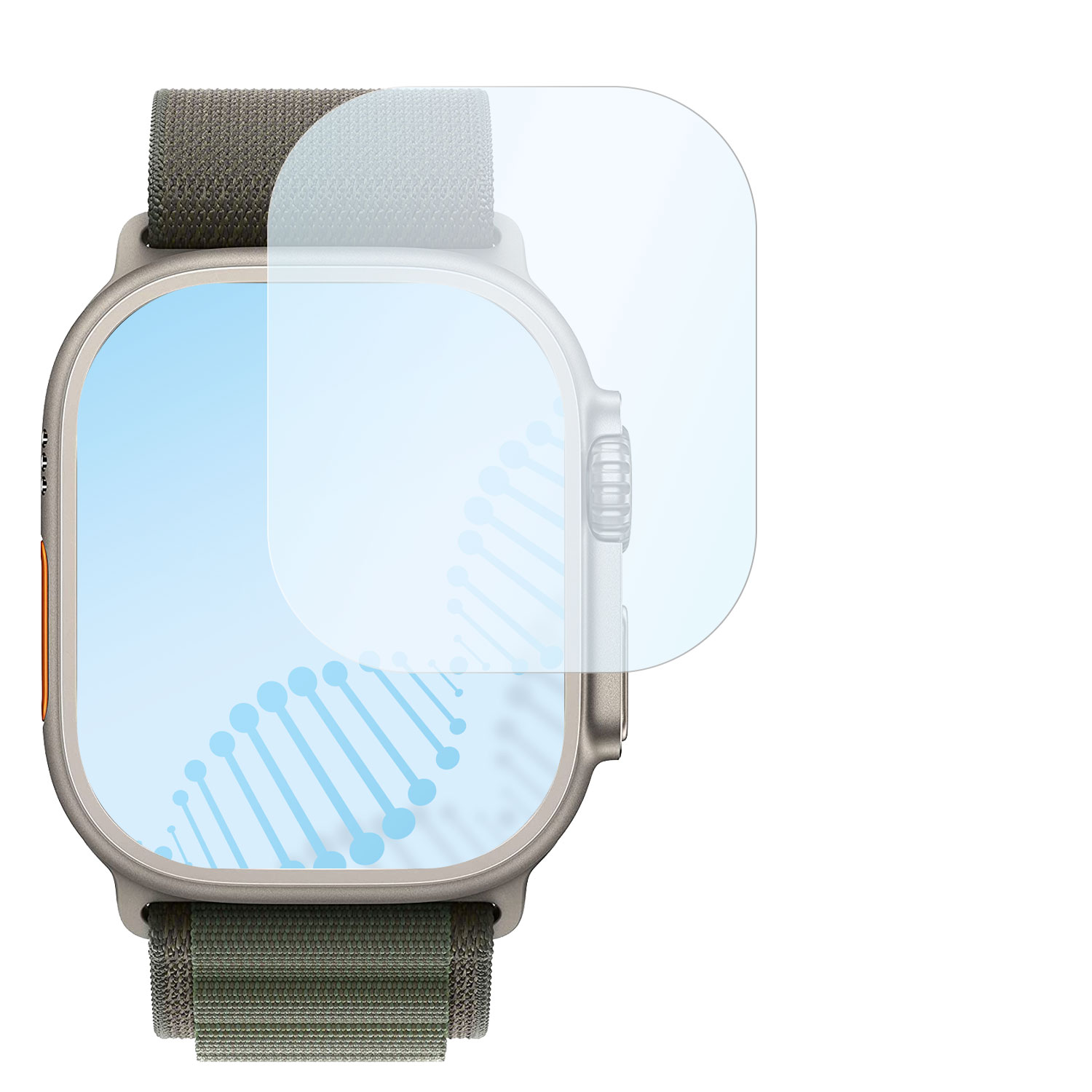 mm)) (49 Ultra Watch Displayschutz(für flexibles antibakteriell SLABO Hybridglas Apple