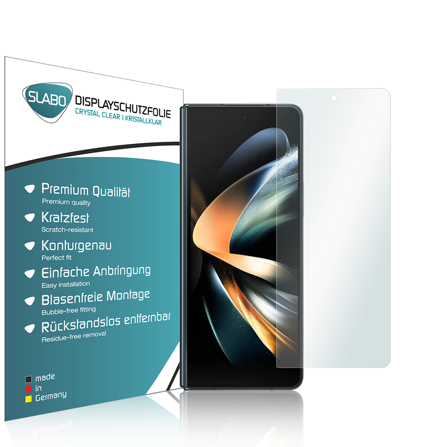 SLABO 4 x Crystal Z Clear Displayschutz(für Fold4 5G) Samsung Galaxy