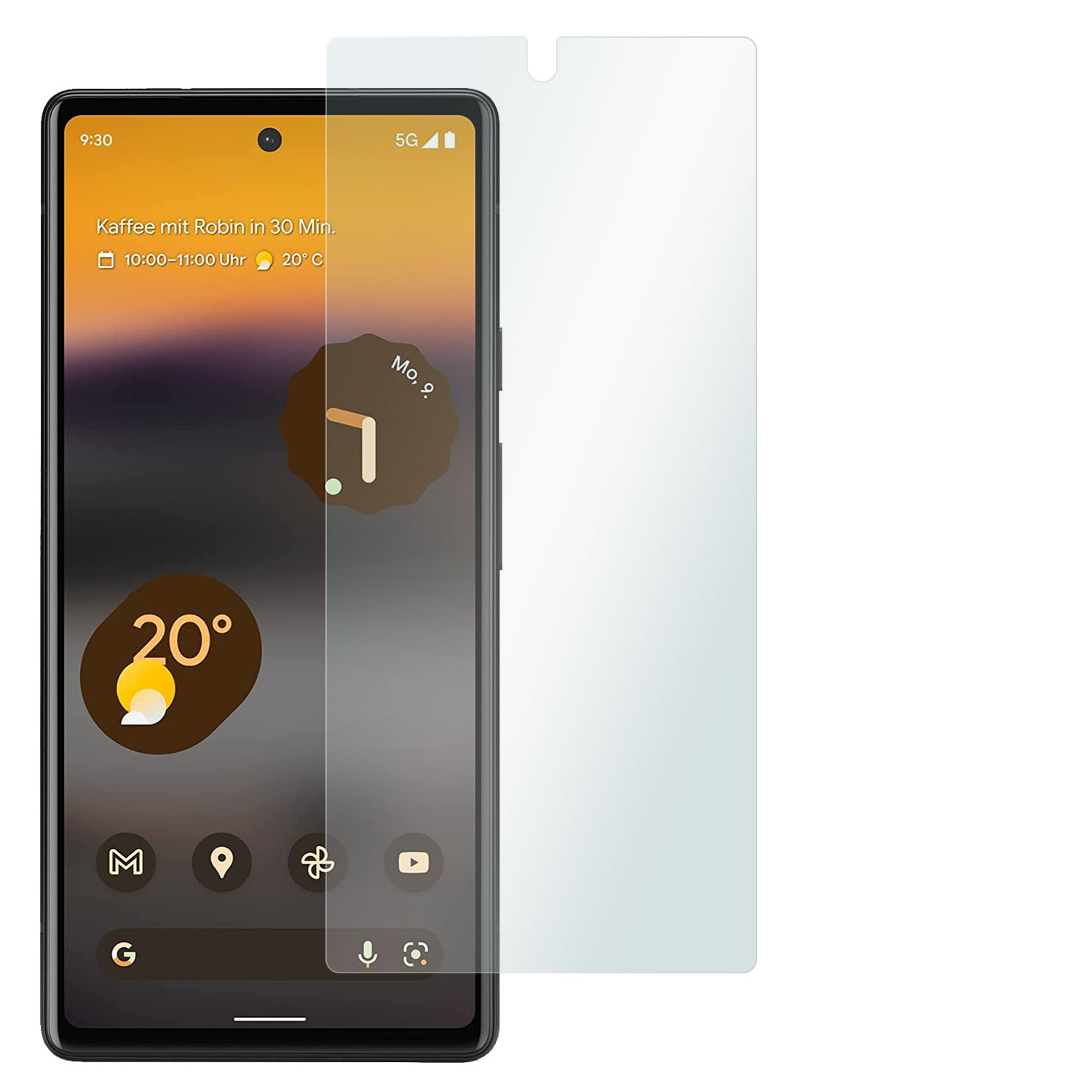 Crystal Google x SLABO Clear 4 Pixel Displayschutz(für 6a)