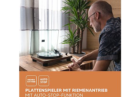 Plattenspieler LENCO | MediaMarkt LS-50WD Holz