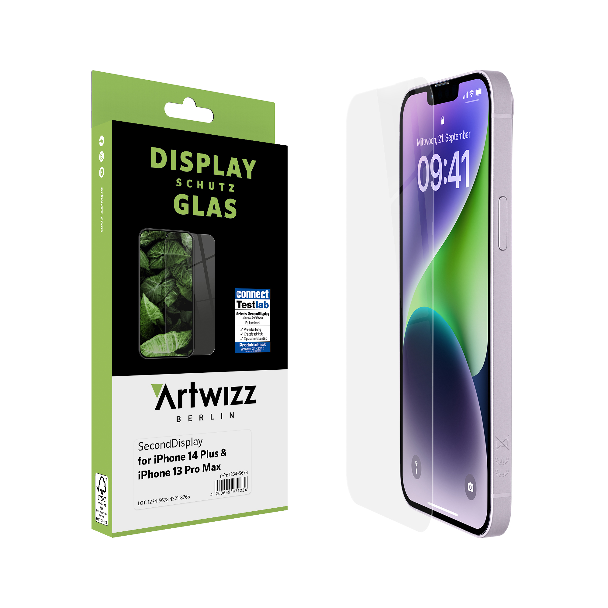 ARTWIZZ SecondDisplay Displayschutz(für Apple Pro iPhone Plus, Max) 14 13 iPhone