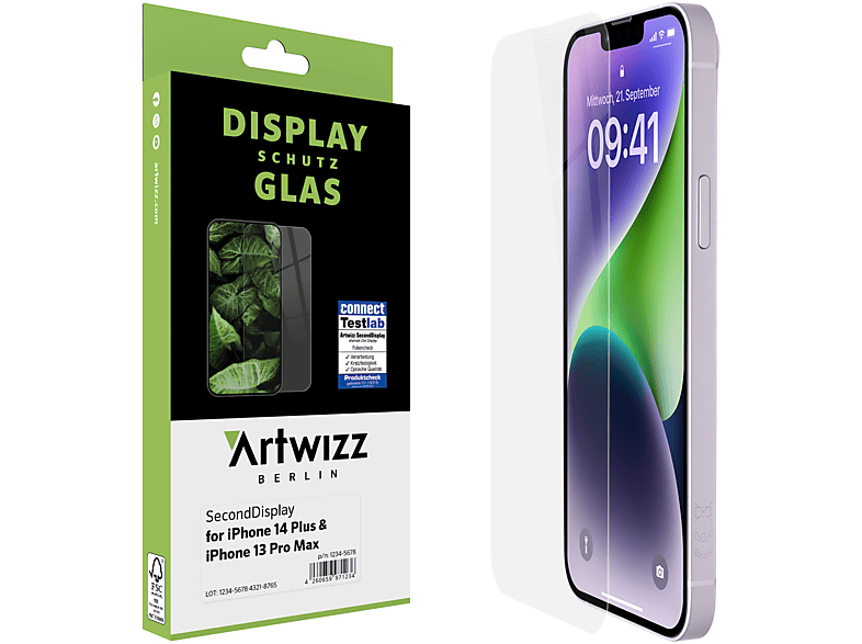 ARTWIZZ SecondDisplay Displayschutz(für Apple iPhone 14 Plus, iPhone 13 Pro Max)