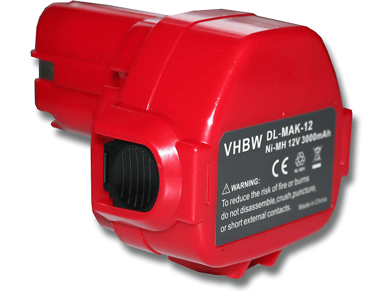 VHBW kompatibel mit Uponor UP 75 NiMH Akku - Werkzeug, 12 Volt, 3000
