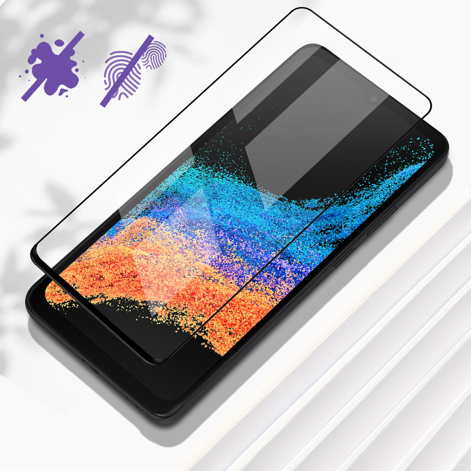 AVIZAR aus gehärtetem Galaxy Xcover Pro) Glas Samsung 6 Glas-Folien(für