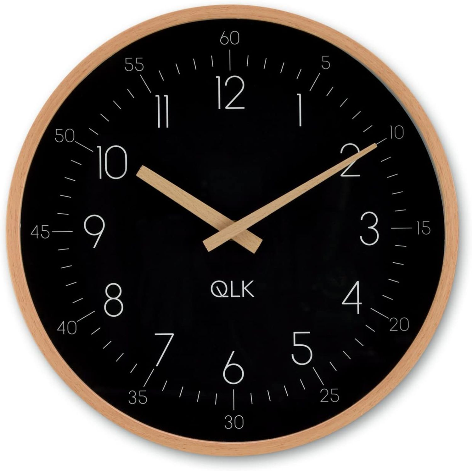 COFI Wanduhr 31cm Holzrahmen Moderne Uhr Design mit