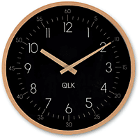 COFI 31cm Moderne Design Uhr mit Holzrahmen Wanduhr