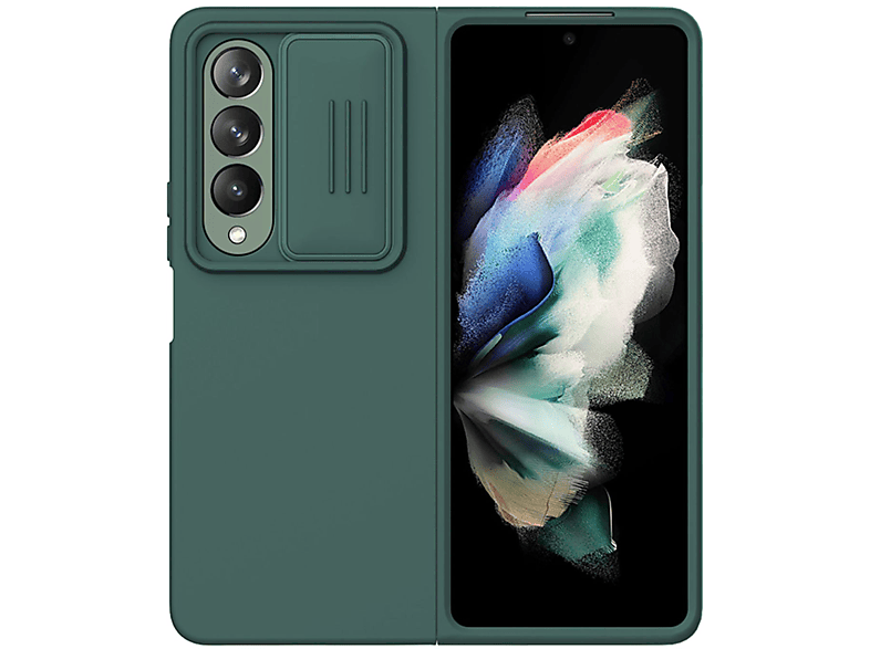 NILLKIN CamShield Case 4 5G, Hülle, Z Galaxy Samsung, Backcover, Grün Fold