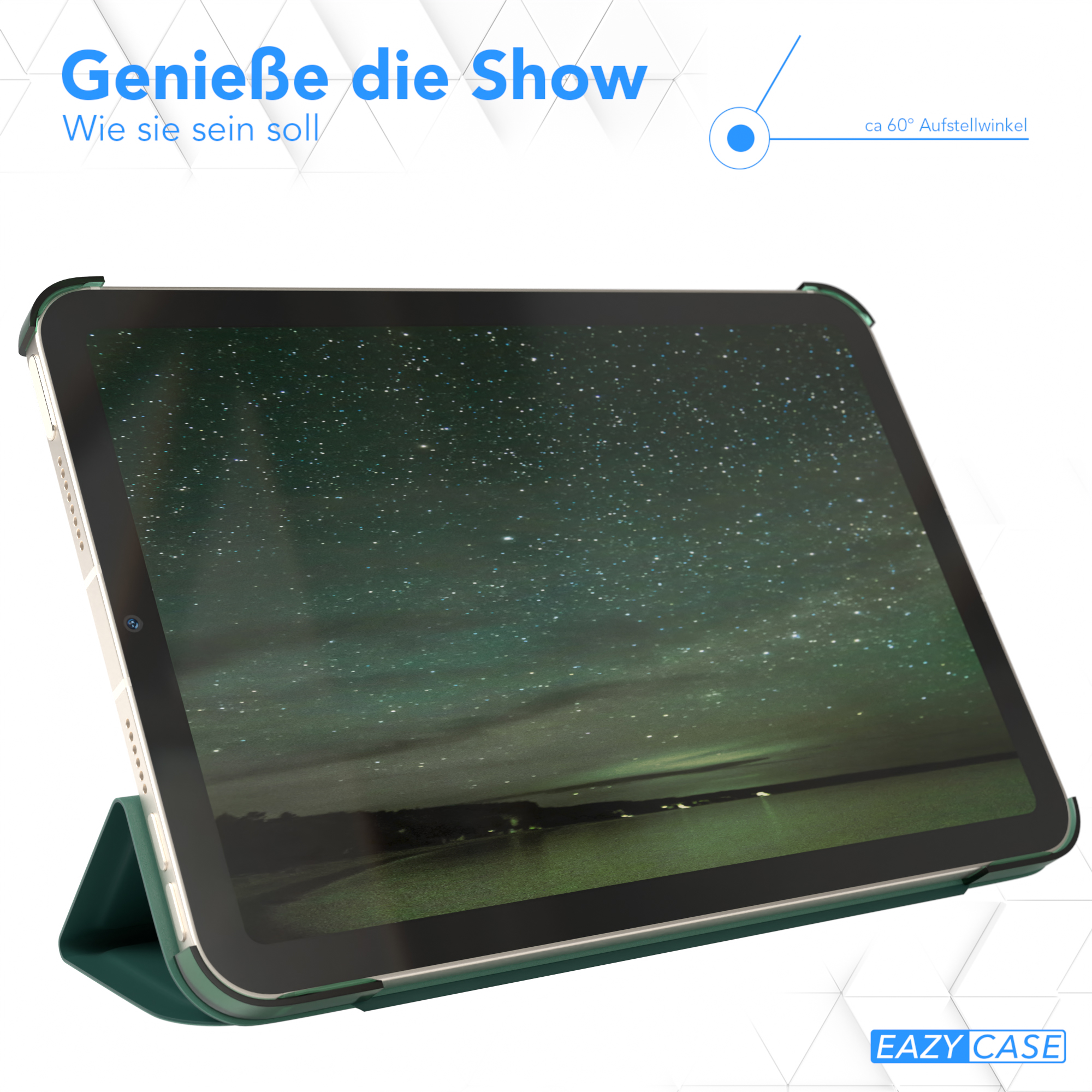 iPad EAZY Dunkelgrün für 2021 Case für Tablethülle Kunstleder, Mini 6. Bookcover Apple CASE Smart Apple Generation