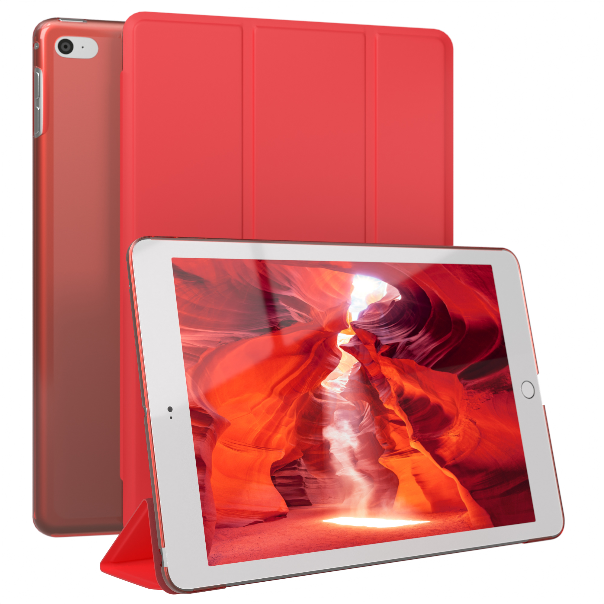 EAZY CASE Smart Case für / 4. Bookcover iPad Generation Apple Apple Kunstleder, 5. Rot für Mini Tablethülle
