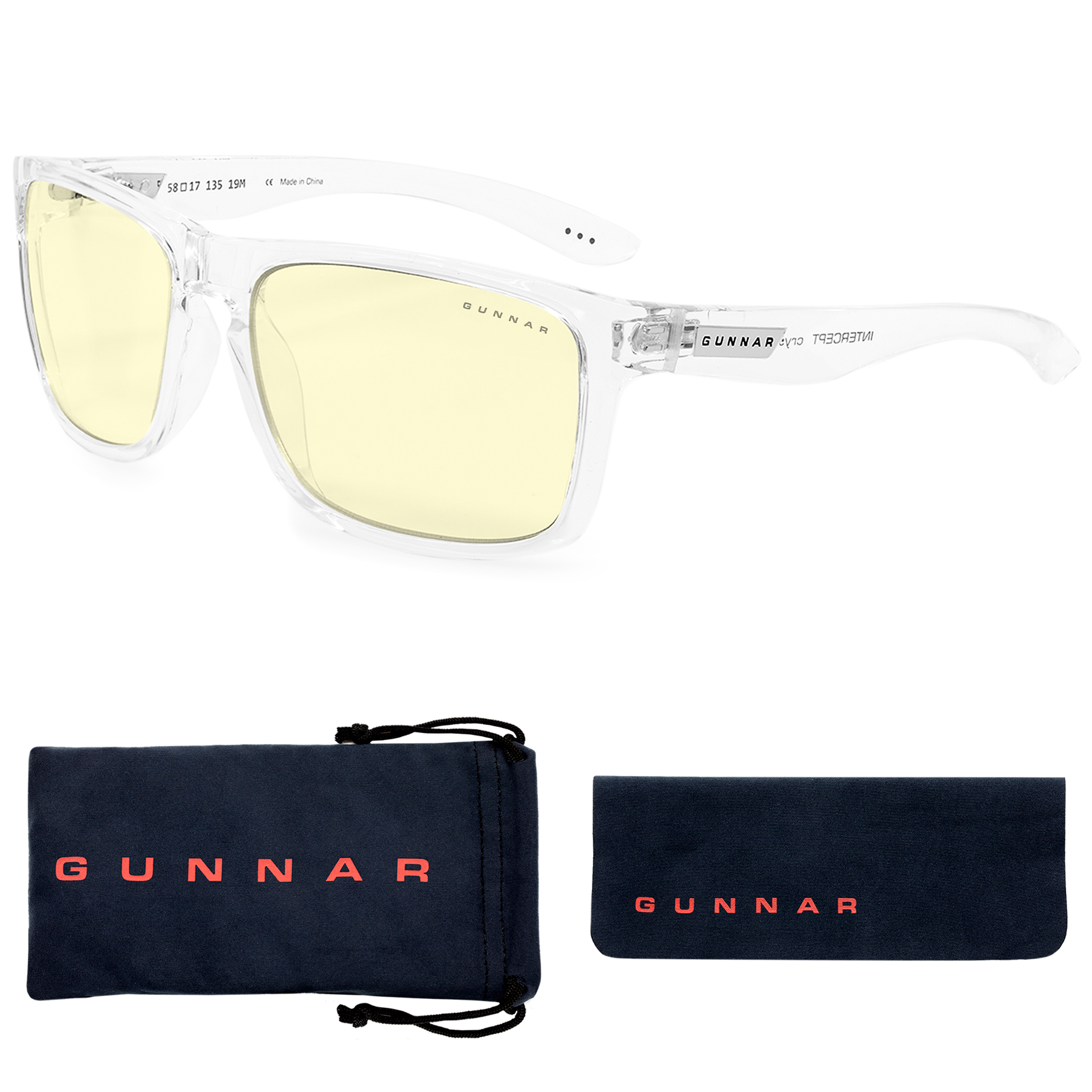 GUNNAR Intercept, UV-Schutz, Tortoise Amber Gaming Blaulichtfilter, Rahmen, Brille Premium, Tönung